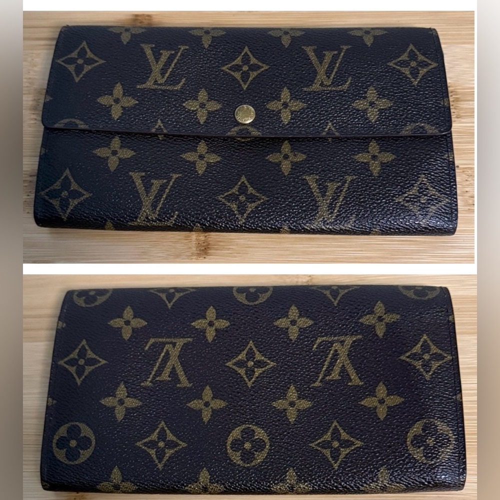 Louis Vuitton Sarah Portefeuille Monogram Coated Canvas Long Wallet LV with COA - Picture 3 of 16